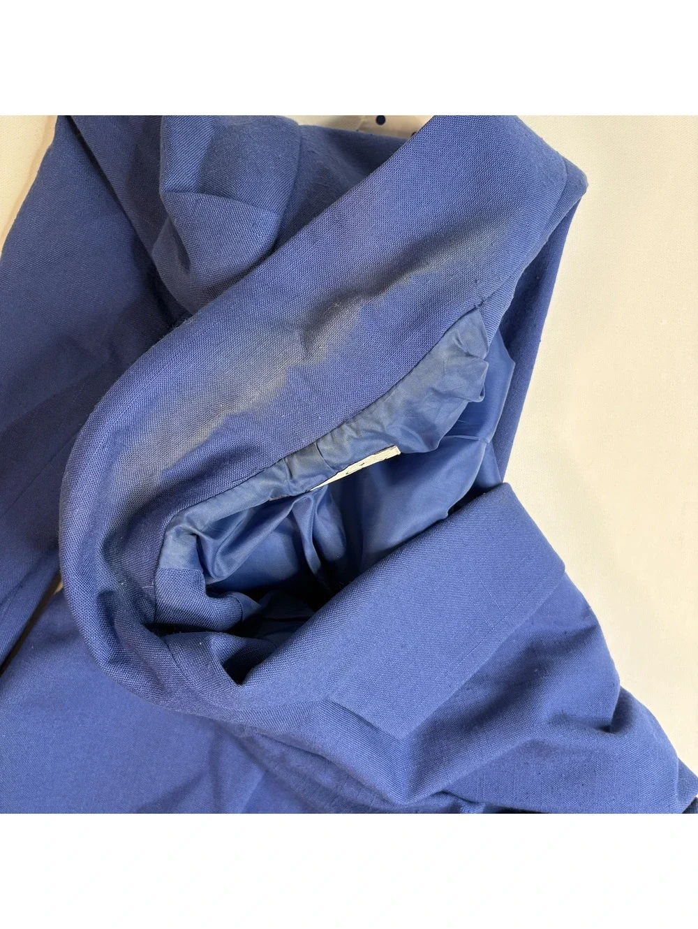 Vintage Le Suit Royal Blue Skirt Suit Set Blazer Midi Skirt